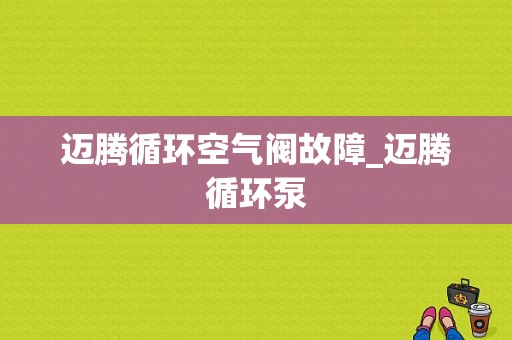 迈腾循环空气阀故障_迈腾循环泵