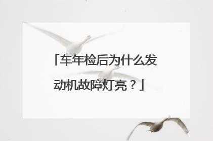  车子年检过跳出各种故障「年检完车子提示故障」