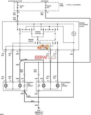  后视镜电路故障「汽车后视镜电路图解释」