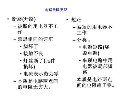 电路故障分析问题 分析电路的故障诊断