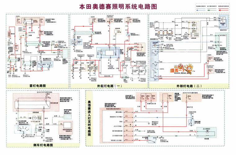 飞度大灯线路图 飞度野马大灯故障燈