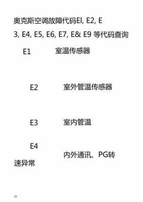 汽车空调故障码大全