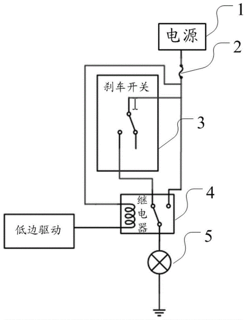 庆铃皮卡刹车灯开关电路图-庆铃皮卡前制动故障